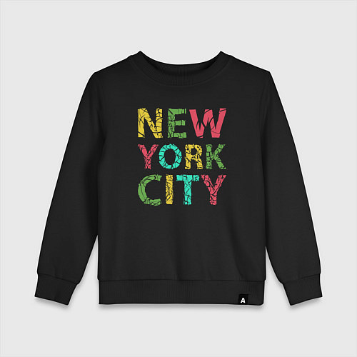 Детский свитшот New York city colors / Черный – фото 1