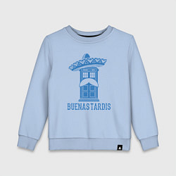 Свитшот хлопковый детский Buenas tardis, цвет: мягкое небо