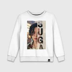Свитшот хлопковый детский Agust D, цвет: белый