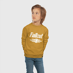 Свитшот хлопковый детский Fallout - vault 33, цвет: горчичный — фото 2