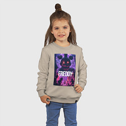 Свитшот хлопковый детский Freddy - мишка Фредди, цвет: миндальный — фото 2
