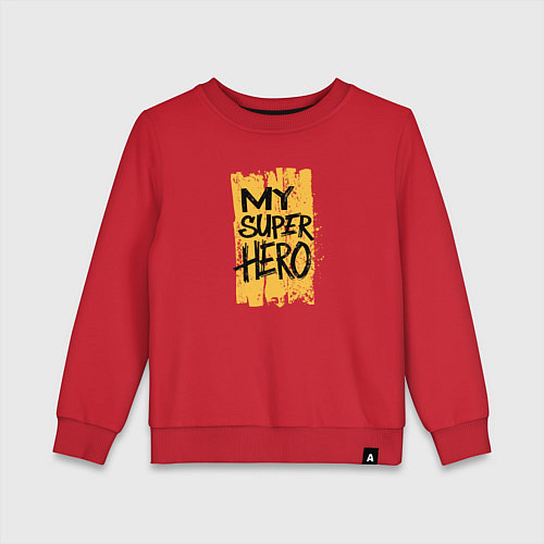Детский свитшот Мой супергерой / Красный – фото 1