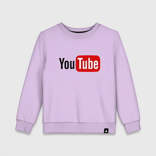 Детский свитшот You tube logo / Лаванда – фото 1