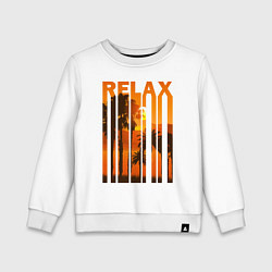 Свитшот хлопковый детский Relax summer, цвет: белый
