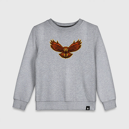 Детский свитшот Полёт совы / Меланж – фото 1