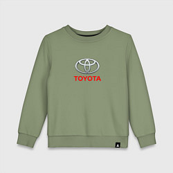Свитшот хлопковый детский Toyota brend auto, цвет: авокадо