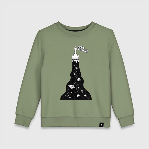 Детский свитшот Художник космонавт / Авокадо – фото 1