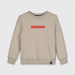 Детский свитшот Honda red logo