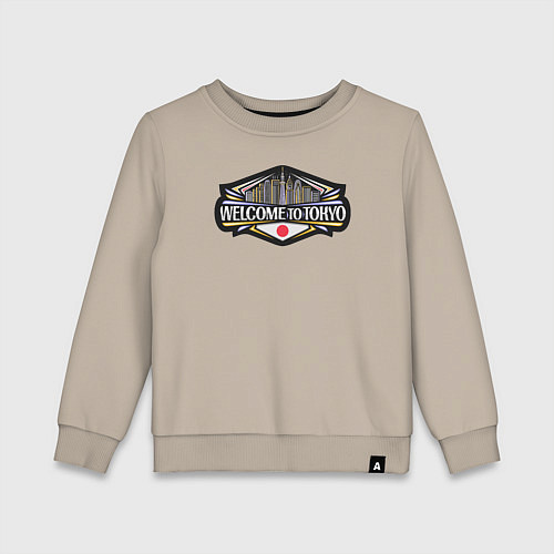Детский свитшот Добро пожаловать в Токио / Миндальный – фото 1