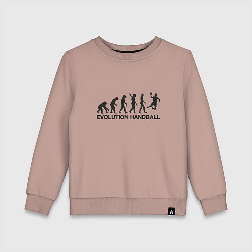Детский свитшот Эволюция гандбола / Пыльно-розовый – фото 1