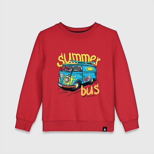 Детский свитшот Summer bus / Красный – фото 1