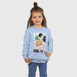 Свитшот хлопковый детский Моб Психо 100 Экубо дух, цвет: мягкое небо — фото 2