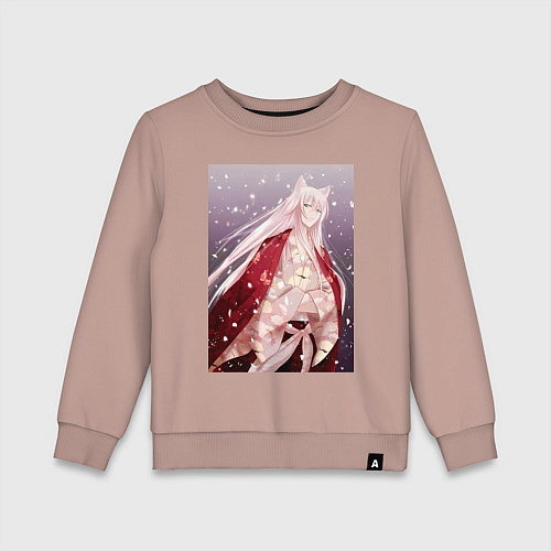 Детский свитшот Очень приятно Бог Томоэ Дух-хранитель / Пыльно-розовый – фото 1