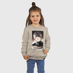 Свитшот хлопковый детский Реинкарнация безработного Рудеус Грейрат, цвет: миндальный — фото 2