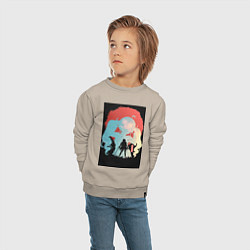 Свитшот хлопковый детский Реинкарнация безработного Эрис Бореас Грейрат, цвет: миндальный — фото 2