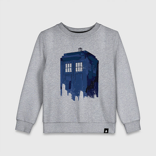 Детский свитшот Будка тардис / Меланж – фото 1