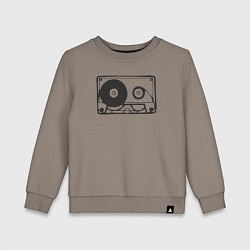 Свитшот хлопковый детский Audio cassette, цвет: утренний латте