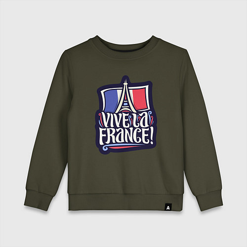 Детский свитшот Viva la France / Хаки – фото 1