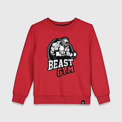 Свитшот хлопковый детский Лучший тренажерного зала - лев, цвет: красный