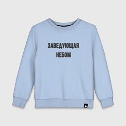 Детский свитшот Заведующая небом