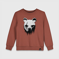 Свитшот хлопковый детский Медвежья маска, цвет: кирпичный