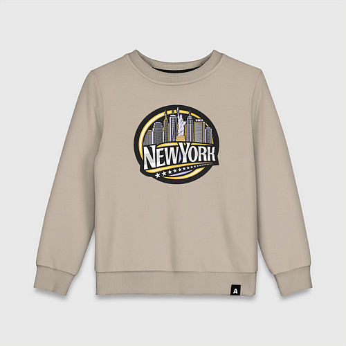Детский свитшот USA New York / Миндальный – фото 1