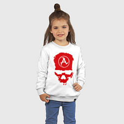 Свитшот хлопковый детский Amatory Skull, цвет: белый — фото 2