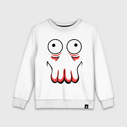 Свитшот хлопковый детский John Zoidberg Face, цвет: белый