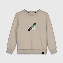 Свитшот хлопковый детский Beborn Beton - Dancer in the dark, цвет: миндальный