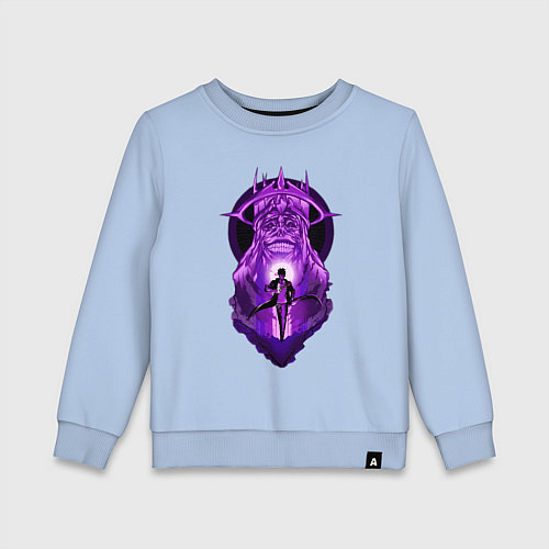 Детский свитшот Поднятие уровня в одиночку Джину Сон статуя / Мягкое небо – фото 1