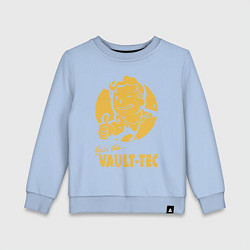 Свитшот хлопковый детский Vault boy like print, цвет: мягкое небо