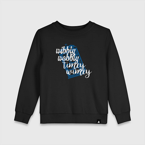 Детский свитшот Timey tardis / Черный – фото 1