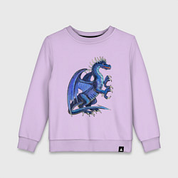 Свитшот хлопковый детский Azure dragon, цвет: лаванда