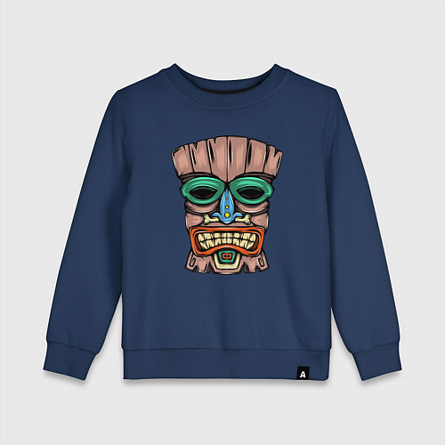 Детский свитшот Tiki face / Тёмно-синий – фото 1
