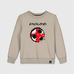 Свитшот хлопковый детский Football England, цвет: миндальный