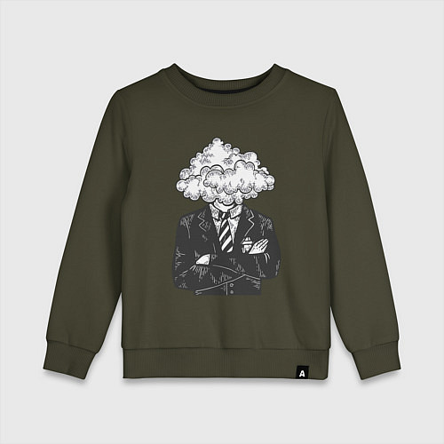 Детский свитшот Босс туча / Хаки – фото 1