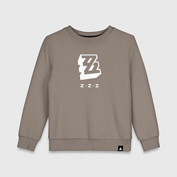 Свитшот хлопковый детский Zenless Zone Zero logo, цвет: утренний латте