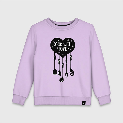 Детский свитшот Готовь с любовью / Лаванда – фото 1