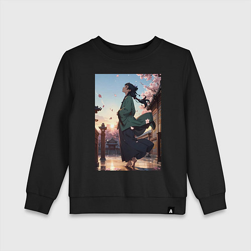 Детский свитшот Монолог фармацевта Маомао во дворце / Черный – фото 1