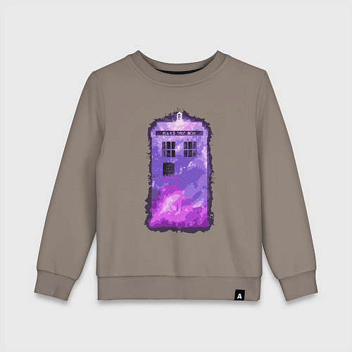 Детский свитшот Violet tardis / Утренний латте – фото 1