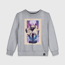 Свитшот хлопковый детский Магическая битва Сатору Годзё расширение территори, цвет: меланж