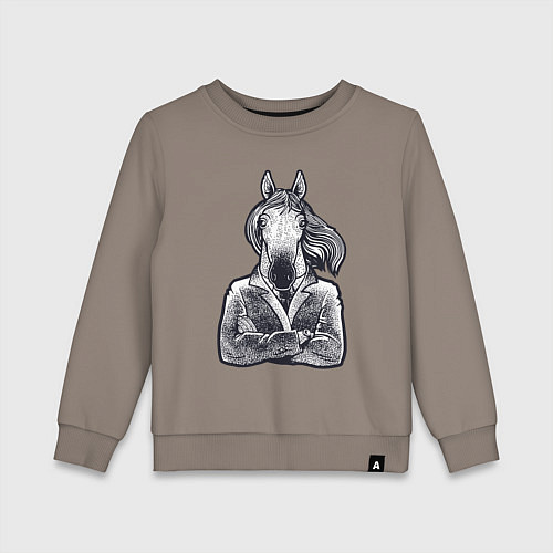Детский свитшот Конь босс / Утренний латте – фото 1