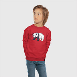 Свитшот хлопковый детский Панда медведь, цвет: красный — фото 2