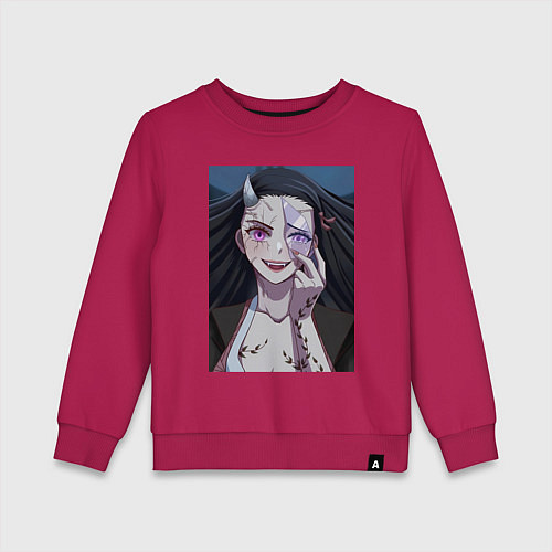Детский свитшот Клинок, рассекающий демонов Нэдзуко Камадо / Маджента – фото 1