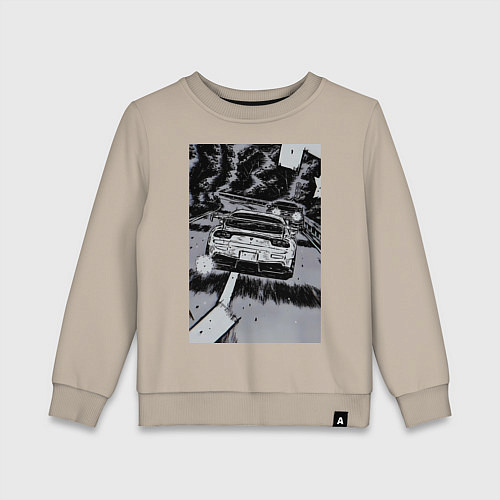 Детский свитшот Авто jdm / Миндальный – фото 1