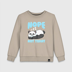 Свитшот хлопковый детский Неа не сегодня, цвет: миндальный
