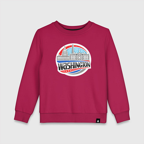 Детский свитшот USA Washington / Маджента – фото 1