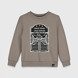 Свитшот хлопковый детский Мачо дача хата хаус, цвет: утренний латте