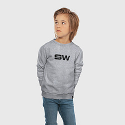 Свитшот хлопковый детский Street Workout OldSchool Black, цвет: меланж — фото 2