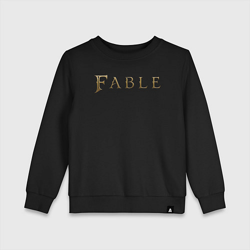 Детский свитшот Fable logo / Черный – фото 1